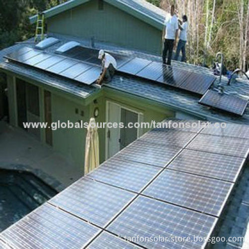 Tanfon Solar Panel Kit 5kW, 10kW with PV+Hybrid Inverter+Combiner+Battery+Bracket+Cable Full Set